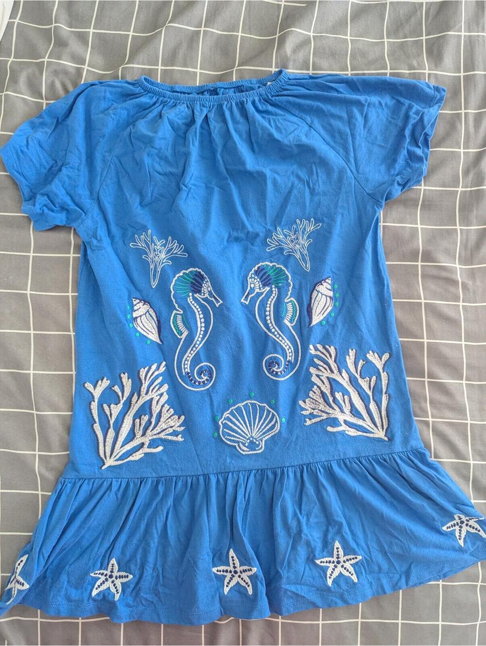 Boden seahorse coral reef ocean theme dress